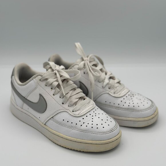 Nike Court Vision Low – White/Silver – Women’s Size 5.5 - Picture 1 of 7